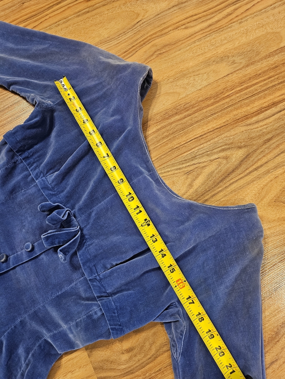 Vintage 1950-60s Jonathan Logan Blue Velvet Dress - Picture 6 of 15